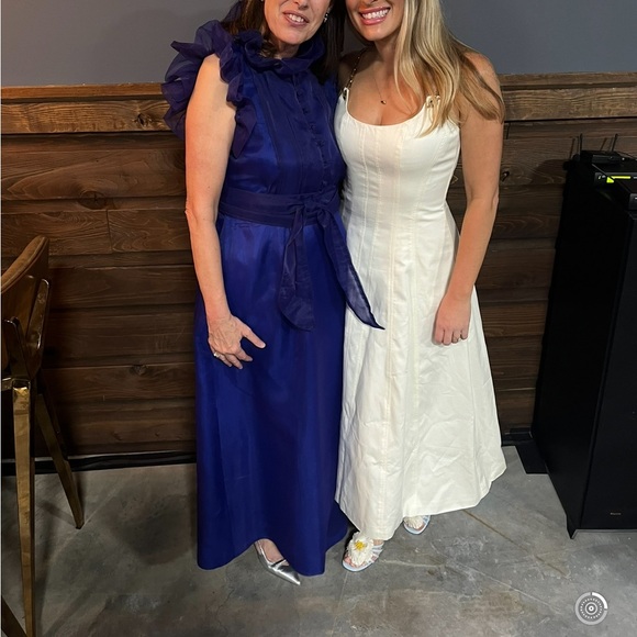 Cult Gaia White Midi Dress with Gold Accents - Picture 5 of 5